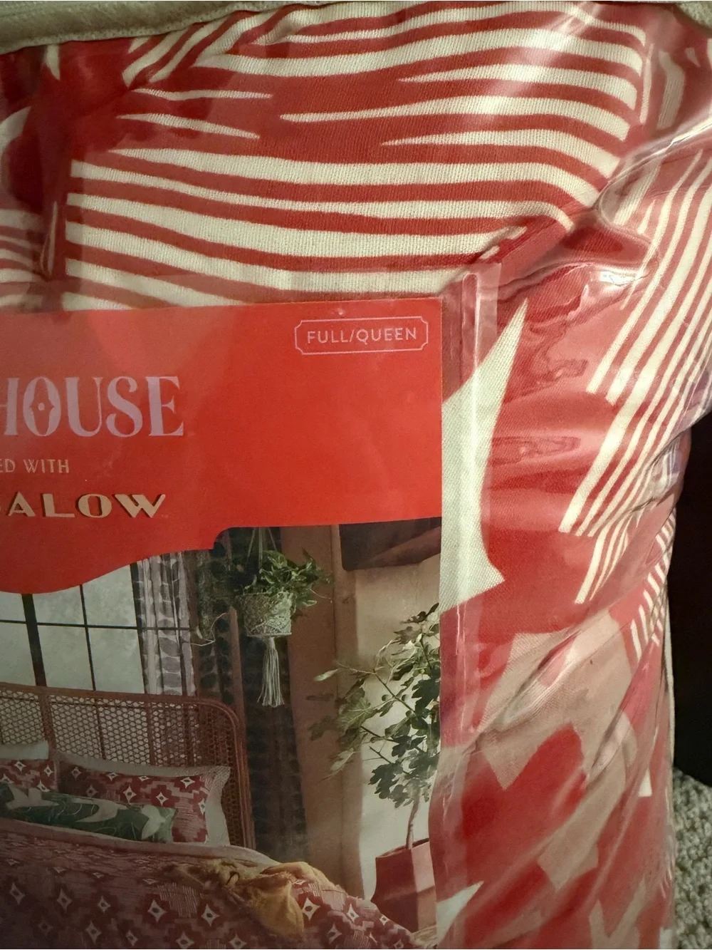 Opalhouse Red & Cream Geometric Printed Comforter
